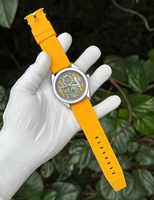 Tommy Hilfiger Skeleton Dial Automatic Watch
